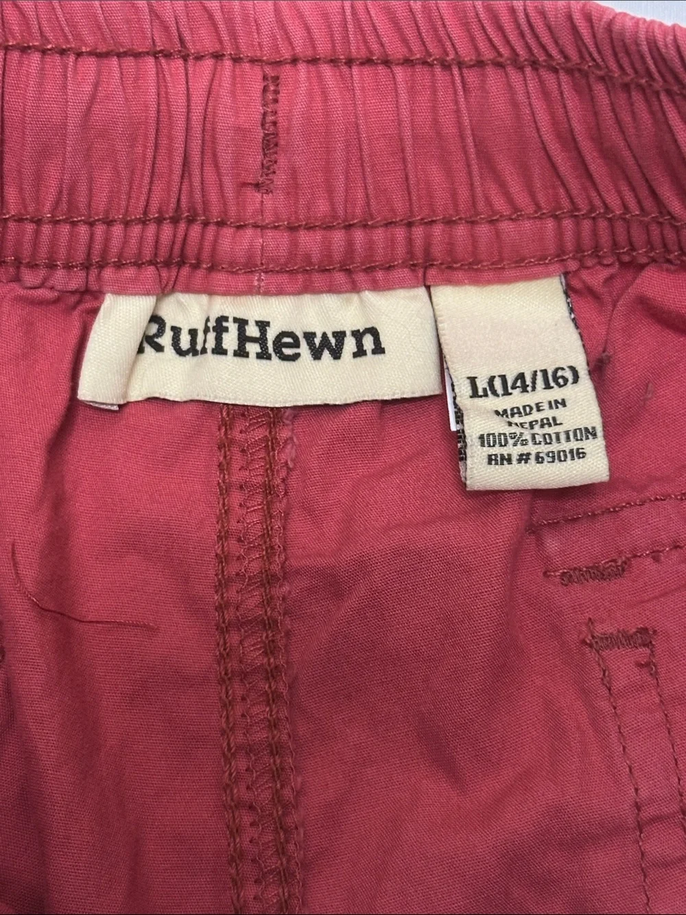 Ruff Hewn Coral Cargo Shorts for Kids